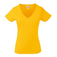 T-shirt Lady-Fit Value Weight scollo a V